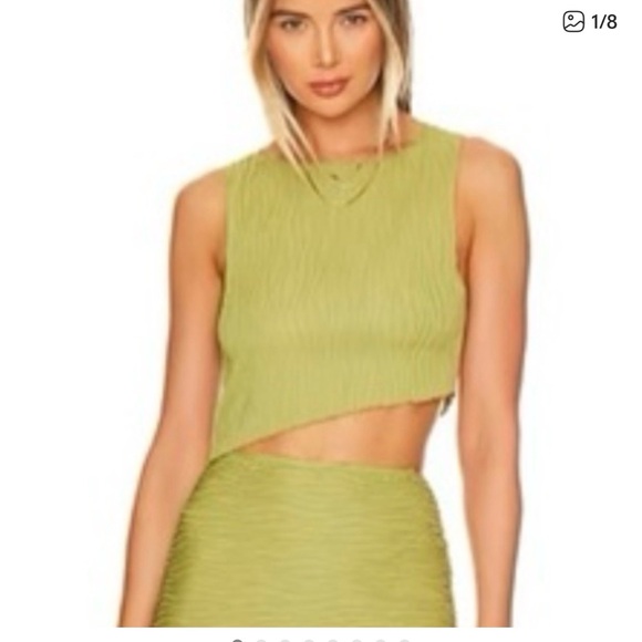 superdown Tops - REVOLVE Superdown Olive Asymmetrical Crop Top